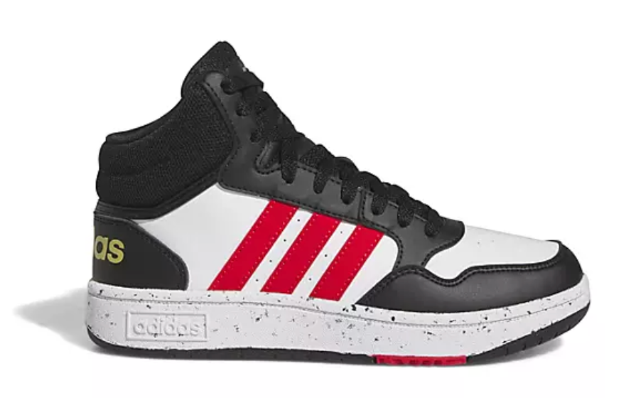 Black Red adidas Hoops Mid