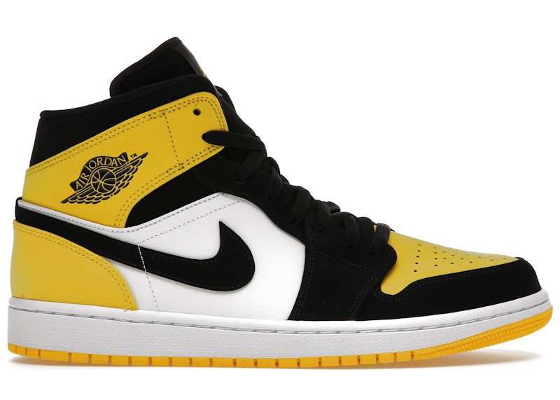 Jordan 1 Mid Yellow Toe Black