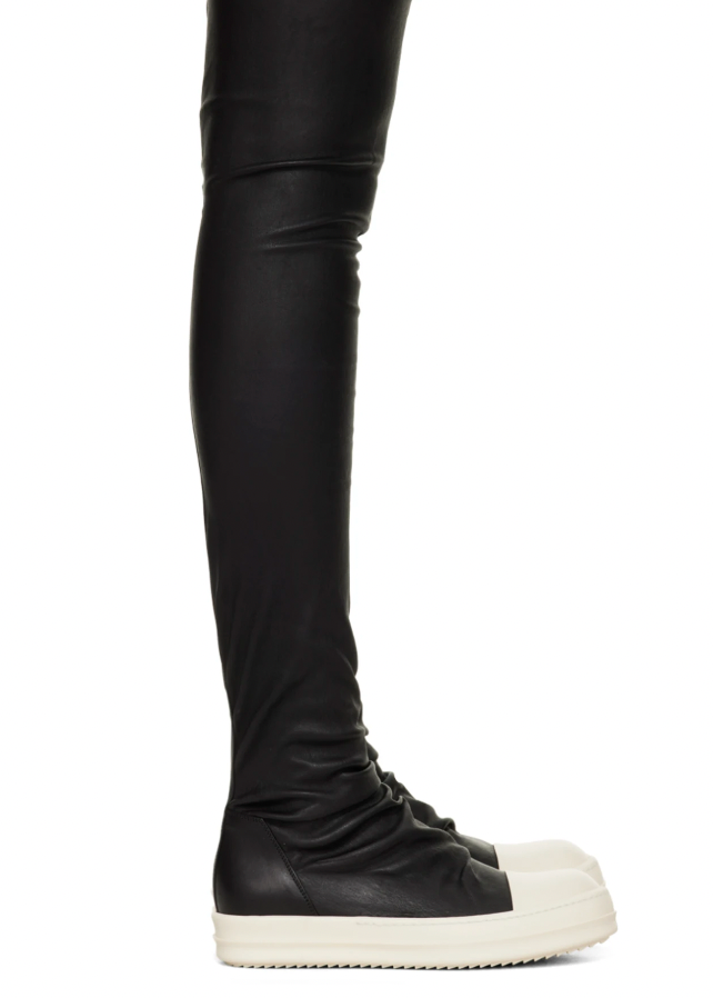 RICK OWENS Black Stocking Sneaks Boots