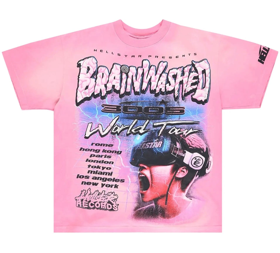 Hellstar Brainwashed T-Shirt 'Pink'