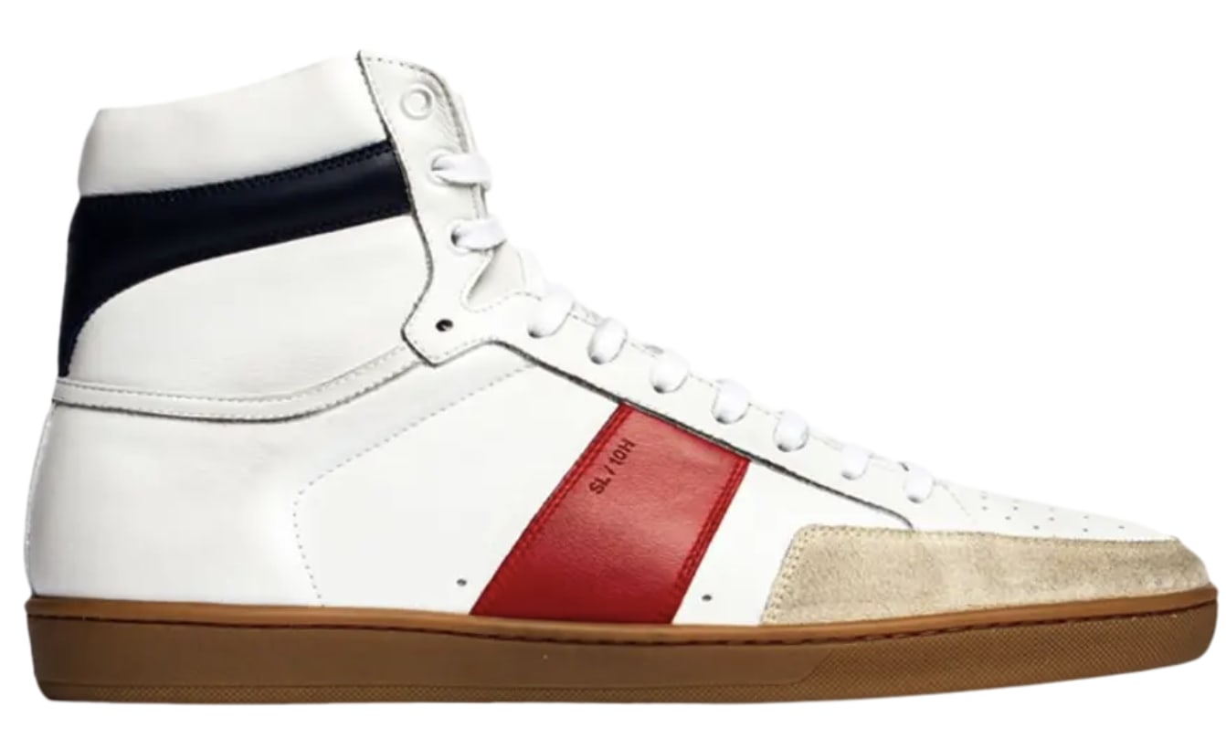 Saint Laurent Signature Court Classic SL/10H High 'Optic White Blue Red'