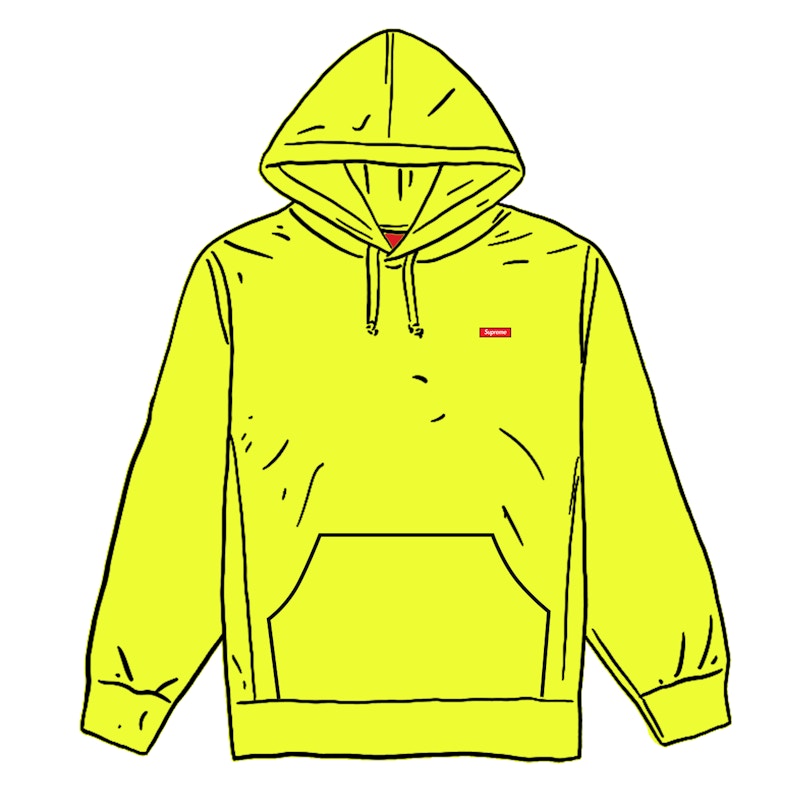 Supreme Small Box Hooded Sweatshirt Bright Yellow