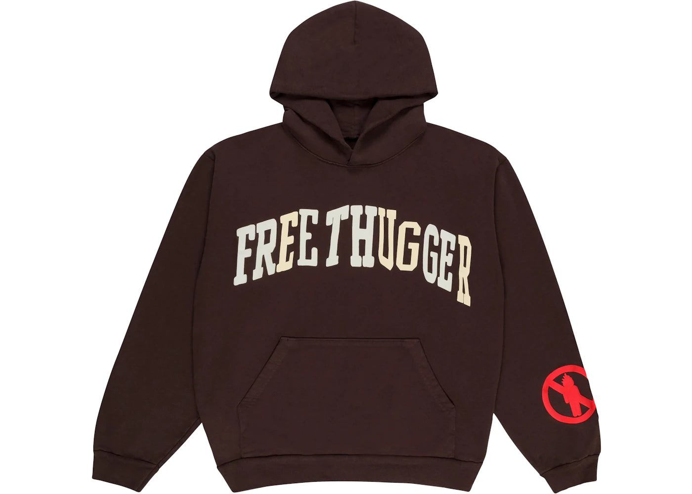 Travis Scott x Cactus Plant Flea Market "Free Thugger" Hoodie Brown