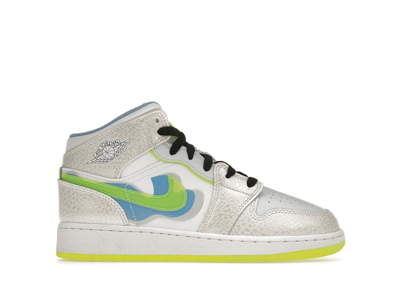 Air Jordan 1 Mid SE Warped Swoosh (GS)