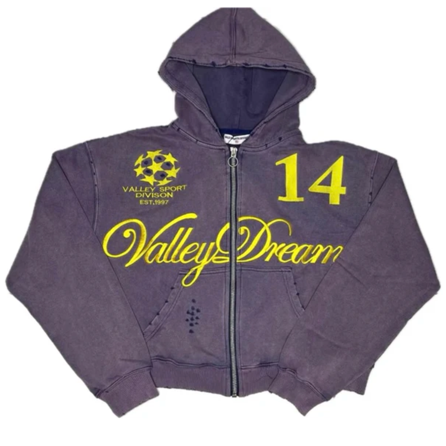 Vale Lives Purple 14 Zip Up Hoodie