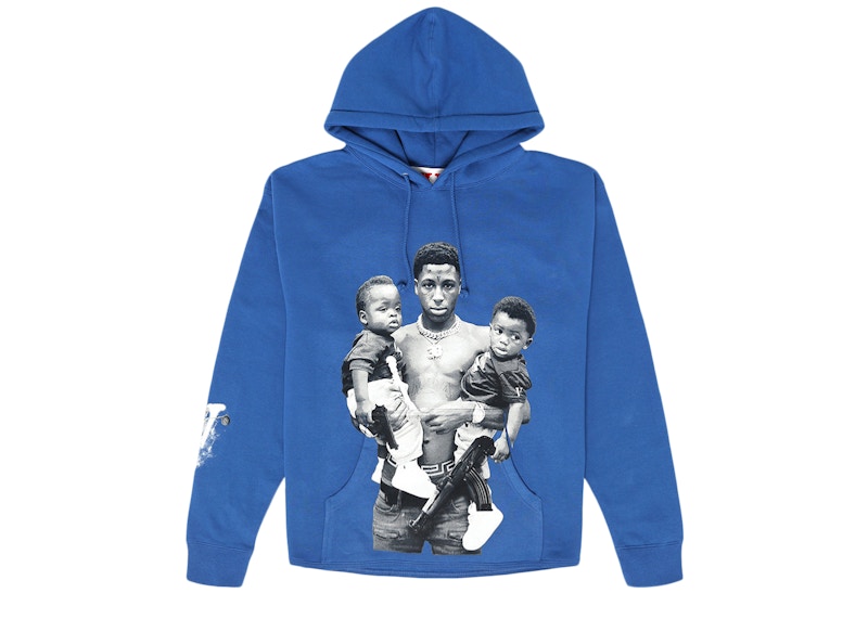 YoungBoy NBA x Vlone Kacey Talk Hoodie Blue