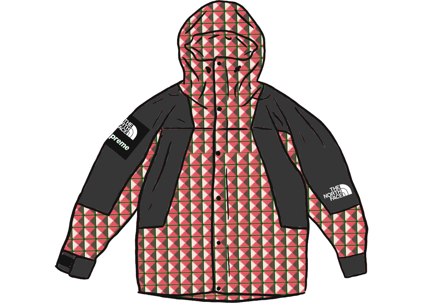 Supreme The North Face Studded Mountain Light Jacket Red