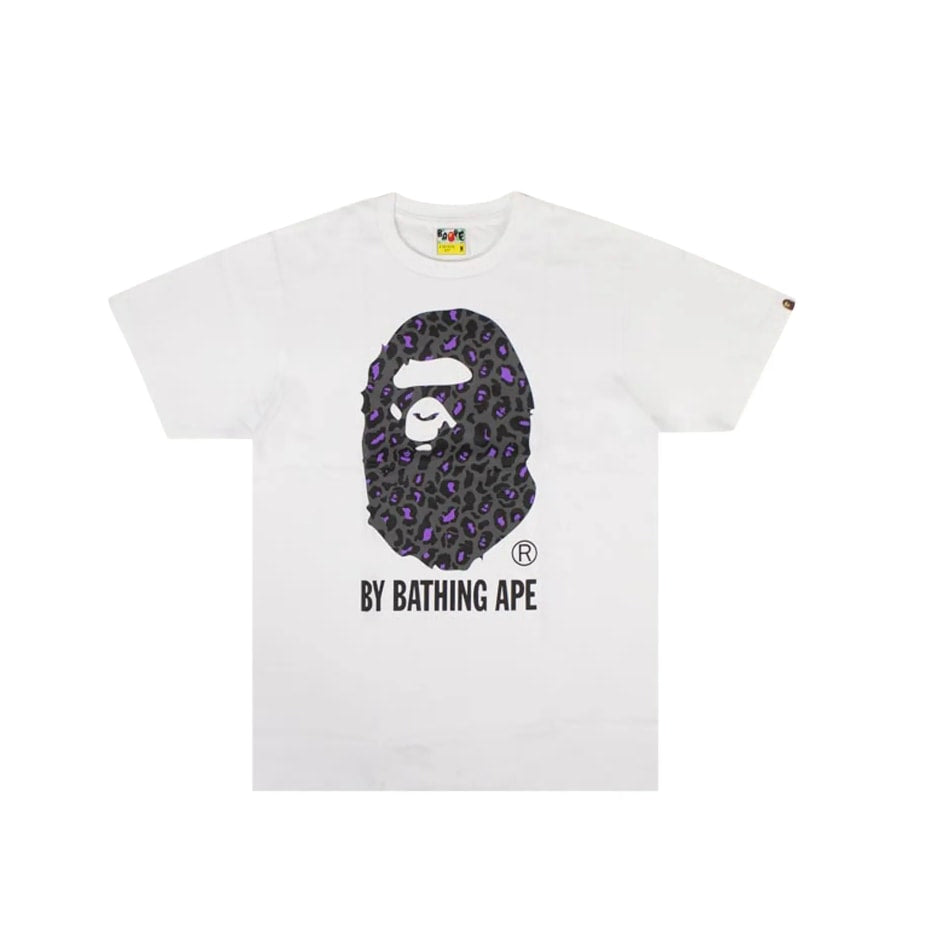 BAPE Leopard Big Ape Head Tee 'White/Black'