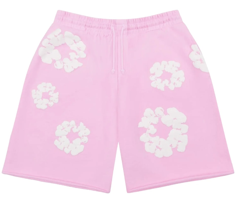 Denim Tears The Cotton Wreath Sweat Shorts 'Powder Pink'