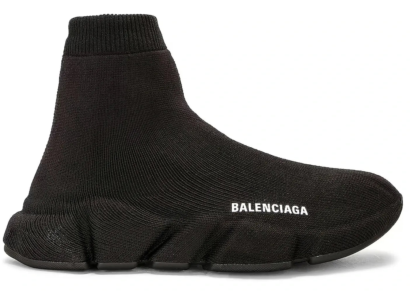 Balenciaga Speed Full Knit Black White Logo