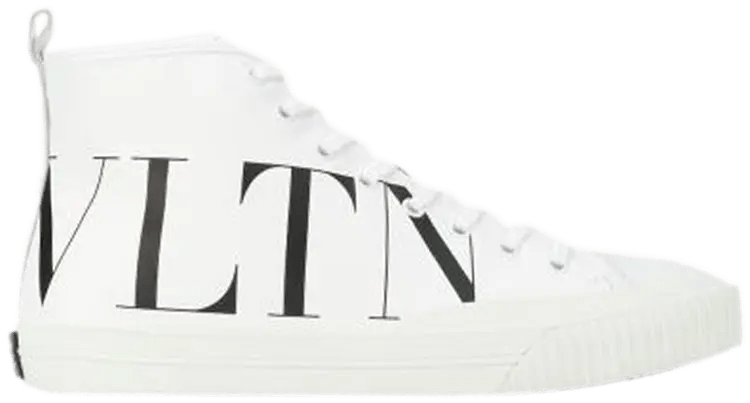 Valentino Open Sneaker High 'Logo Print - White'