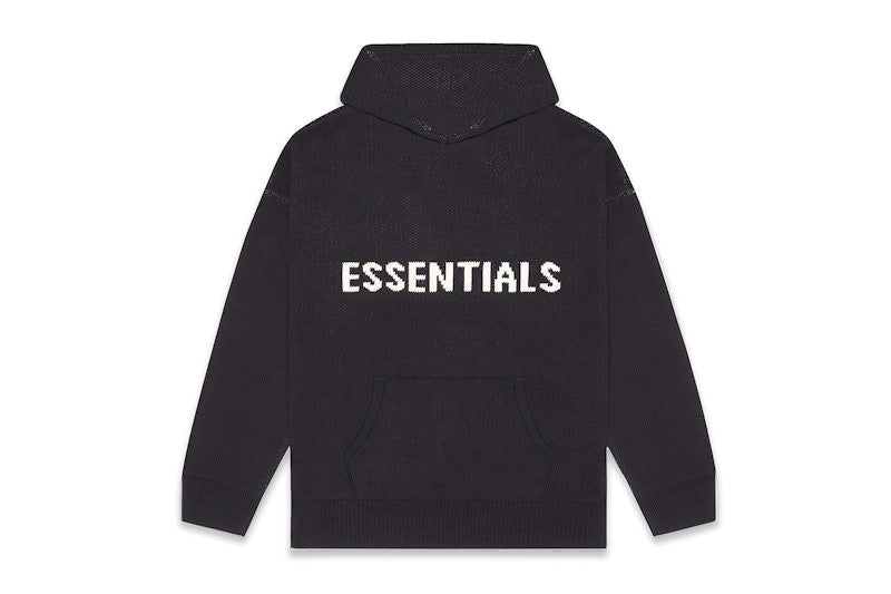 Fear of God Essentials Knit Hoodie (FW20) Dark Slate/Stretch Limo/Black