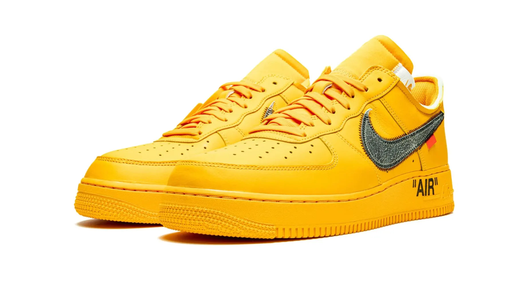 Up Close Look At The Off-White Nike AF1 ICA Universiry Gold