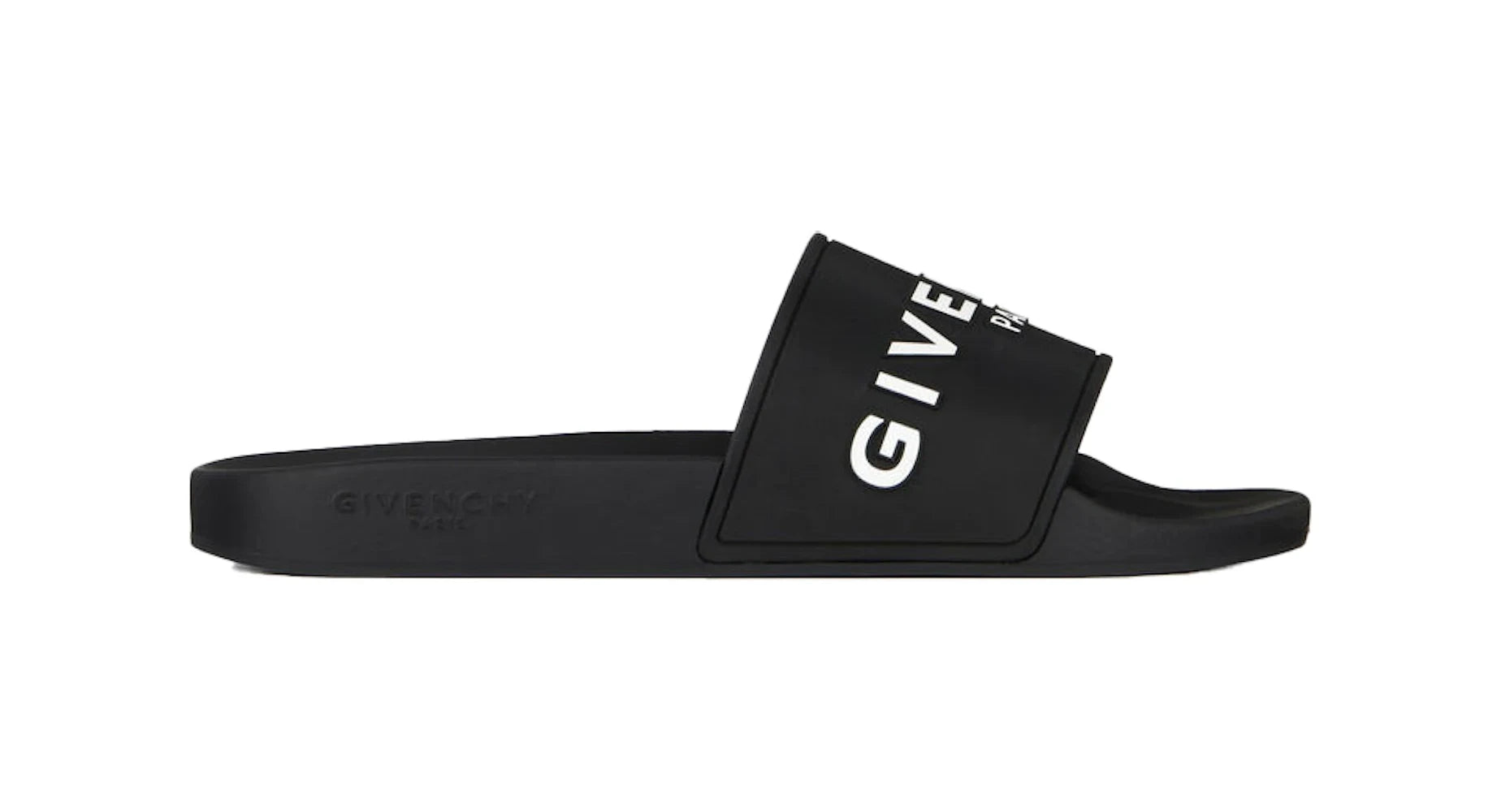 Givenchy Paris Flat Sandals Black White